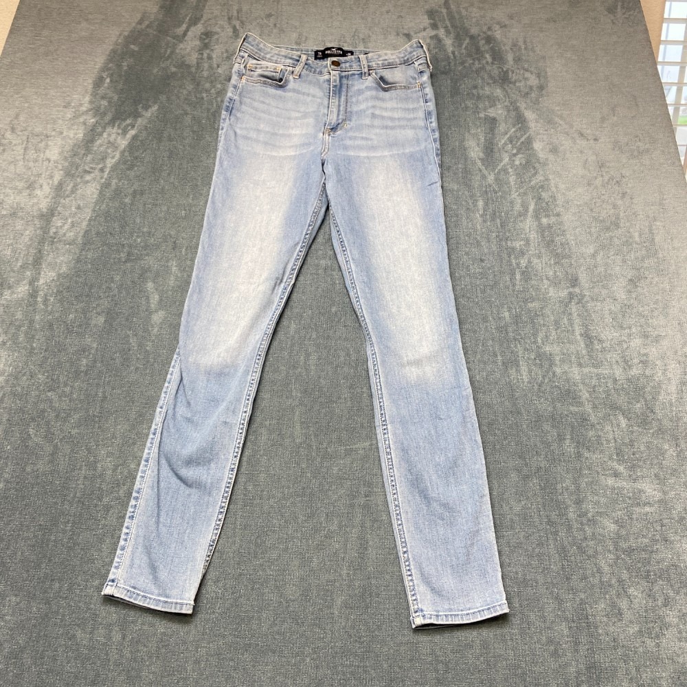 Hollister Jeans Women 7R 28x30 Blue Ultra High Rise Super Skinny Classic Stretch